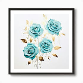 Blue Roses Art Print