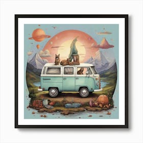 Vw Camper Van art print Art Print