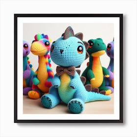 Amigurumi, dinosaur Art Print