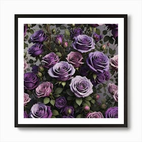 Purple Roses Art Print