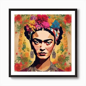 A Vibrant Frida Art Print 2 Art Print