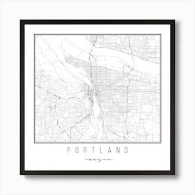 Portland Oregon Street Map Art Print