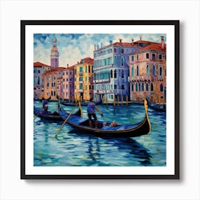 Gondolas In Venice Art Print