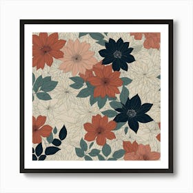 Floral Pattern 36 Art Print