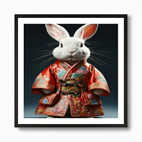 Rabbit In Chinese Costume Art Print