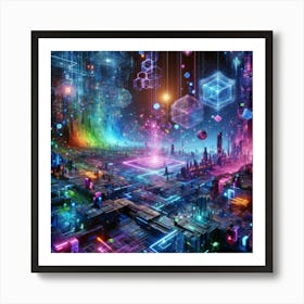 Futuristic City 1 Art Print