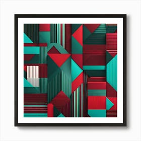 A Vibrant Abstract Composition Using Unconventional Colors, 256 Art Print