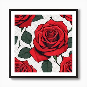 Red Roses 5 Art Print