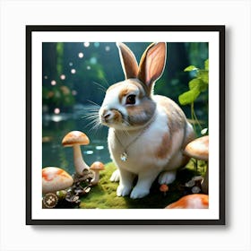 Rabbit In The Forest 1 Art Print