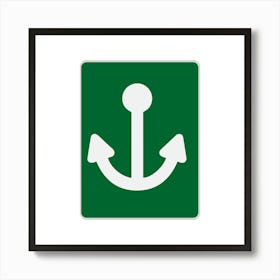 Anchor Road Sign.A fine artistic print that decorates the place.17 Art Print