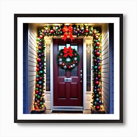 Christmas Door Decorations 11 Art Print