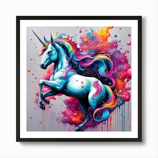 Whimsical Unicorn print by Ashvin Harrison