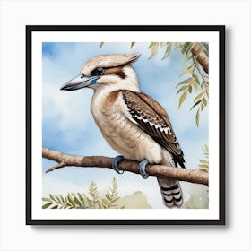 Kookaburra - Watercolour Art Print