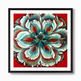 Abstract Flower Painting 1 Art Print