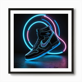 Air Jordan 1 Retro High Neon Art Print