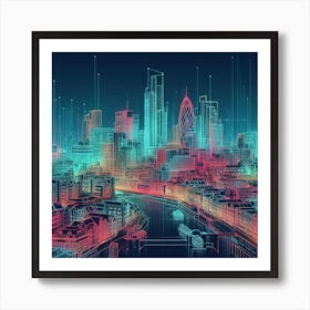 Futuristic Cityscape 22 Art Print