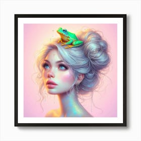 Frog Girl Art Print