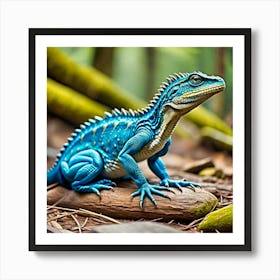Blue Lizard 1 Art Print