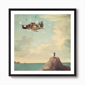 Just Another Kite Day Art Print