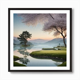 Sakura Trees Art Print