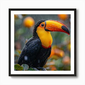 Toucan In The Rain 2 Art Print