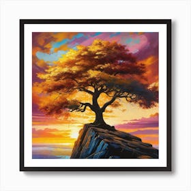 Sunset Tree 9 Art Print