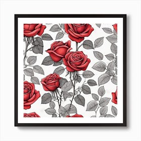 Red Roses 8 Art Print