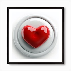 Heart Button — Stock Photo Póster