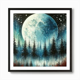 Full Moon In The Forest 6 Póster