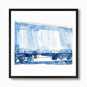 Blue Truck Art Print