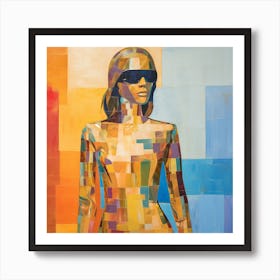 Woman In Sunglasses 3 Art Print