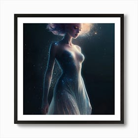 Girl In A Dress Art Print