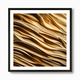 Abstract Paper Wavy Pattern Art Print