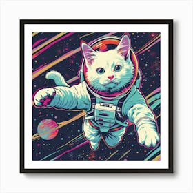 Cat In Space 3 Art Print