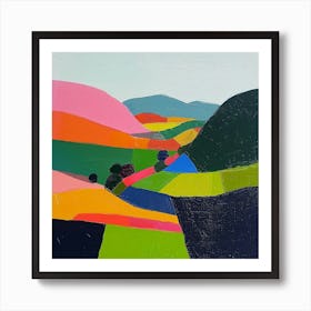 Colourful Abstract The Lake District England 3 Art Print