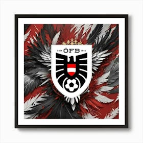 Austria National Football Team Logo Wall Art 17 Art Print