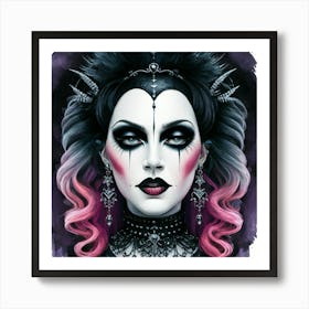 Gothic Woman Art Print