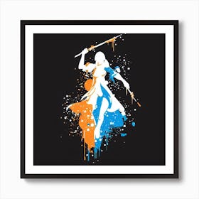 Samurai Warrior - Bo Staff - Wushu - Martial Arts 28 Art Print