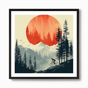 Mountain Biker 3 Art Print