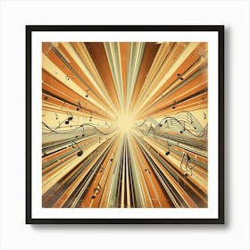 Graphic rays 3 Art Print