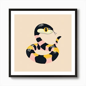 Charming Illustration Snake 1 Art Print