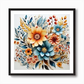 Paper Flowers 6 Art Print