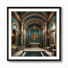 Rococo Bathroom Art Print