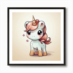 Cute Unicorn 153 Art Print