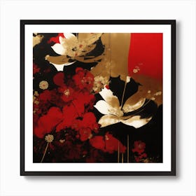 Gutai Red Flowers 1 Art Print