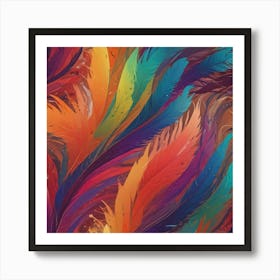 Colorful Feathers 10 Art Print