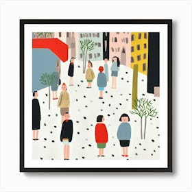 Tokyo Scene, Tiny People And Illustration 4 Art Print