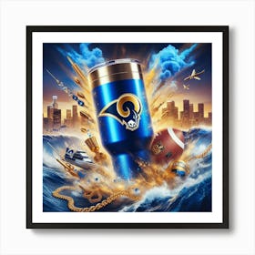 LA Rams Tumbler 1 Art Print