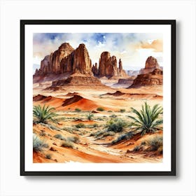 Red Sands Of The Desert Art Print