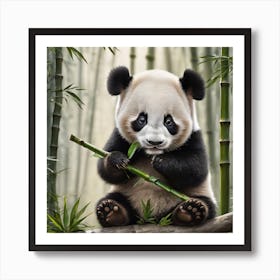 Cute Baby Panda Art Print